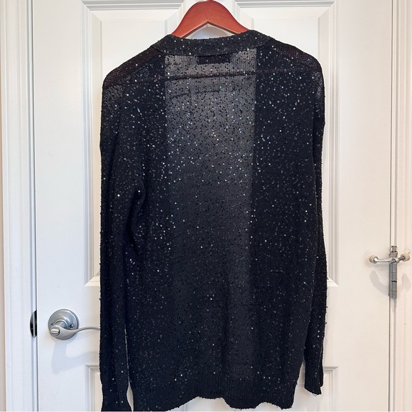 Made in Italy Stella McCarney Black Bling Bling Cardigan Size: US6 Spring - Picture 11 of 11